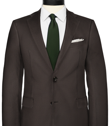 Dark Brown Flannel Suit - Fabric by Vitale Barberis Canonico